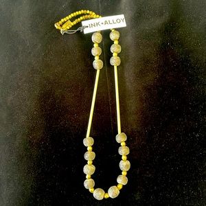 Ink + Alloy Long Bead Necklace